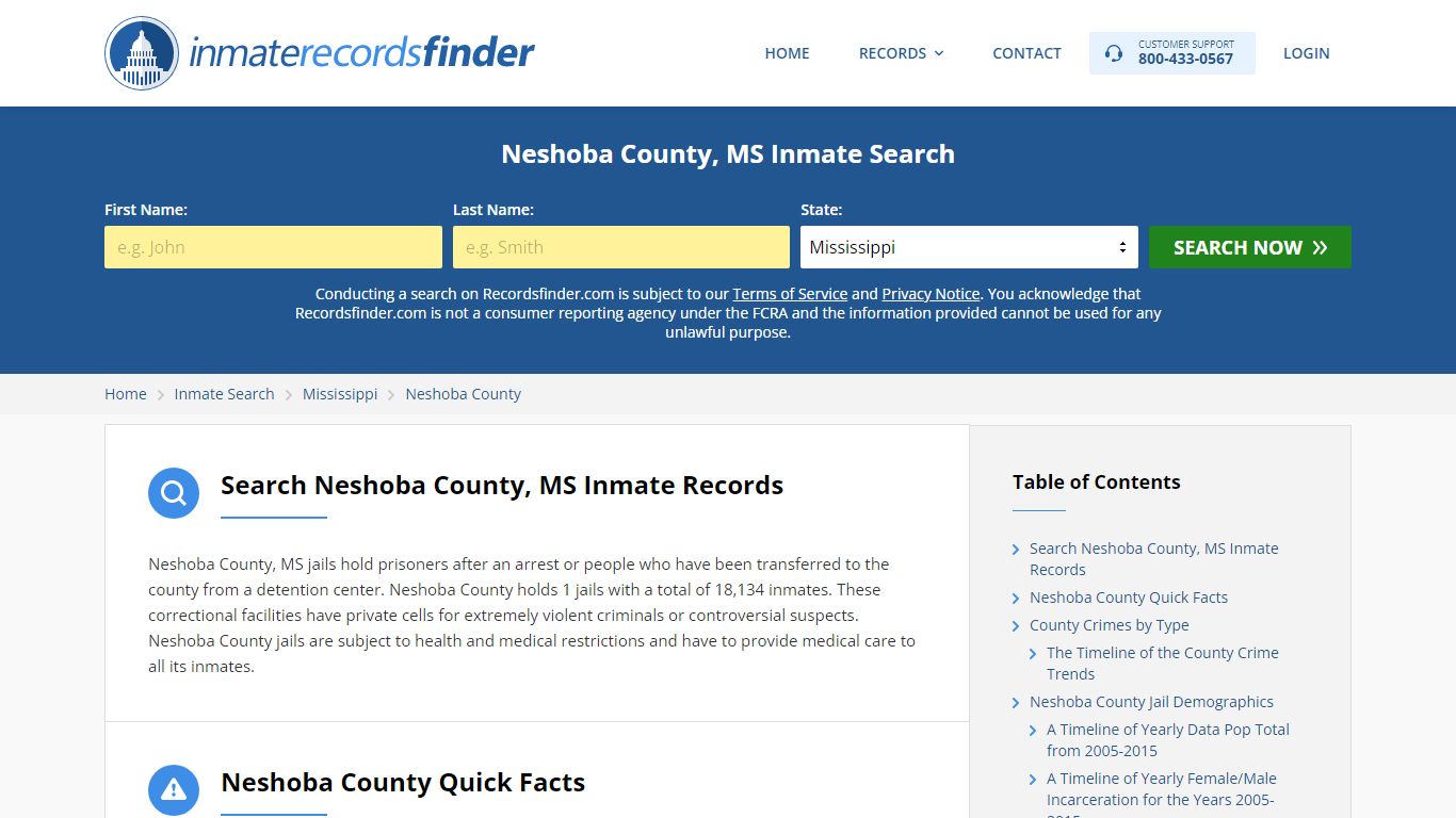 Neshoba County, MS Inmate Lookup & Jail Records Online