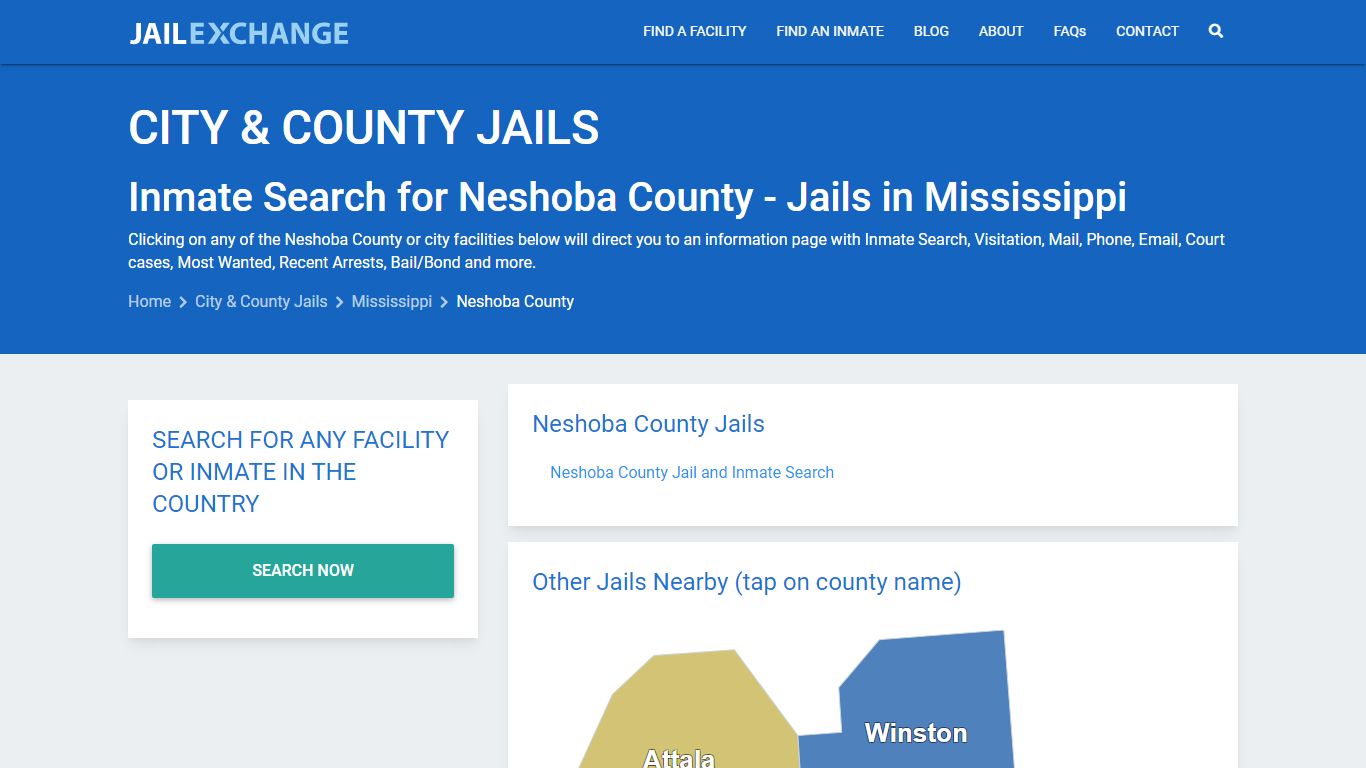 Inmate Search for Neshoba County | Jails in Mississippi - Jail Exchange